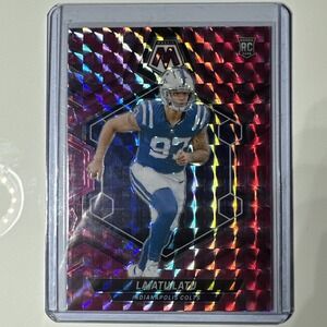 2024 Panini Mosaic #315 Laiatu Latu Pink Swirl‎ Mosaic